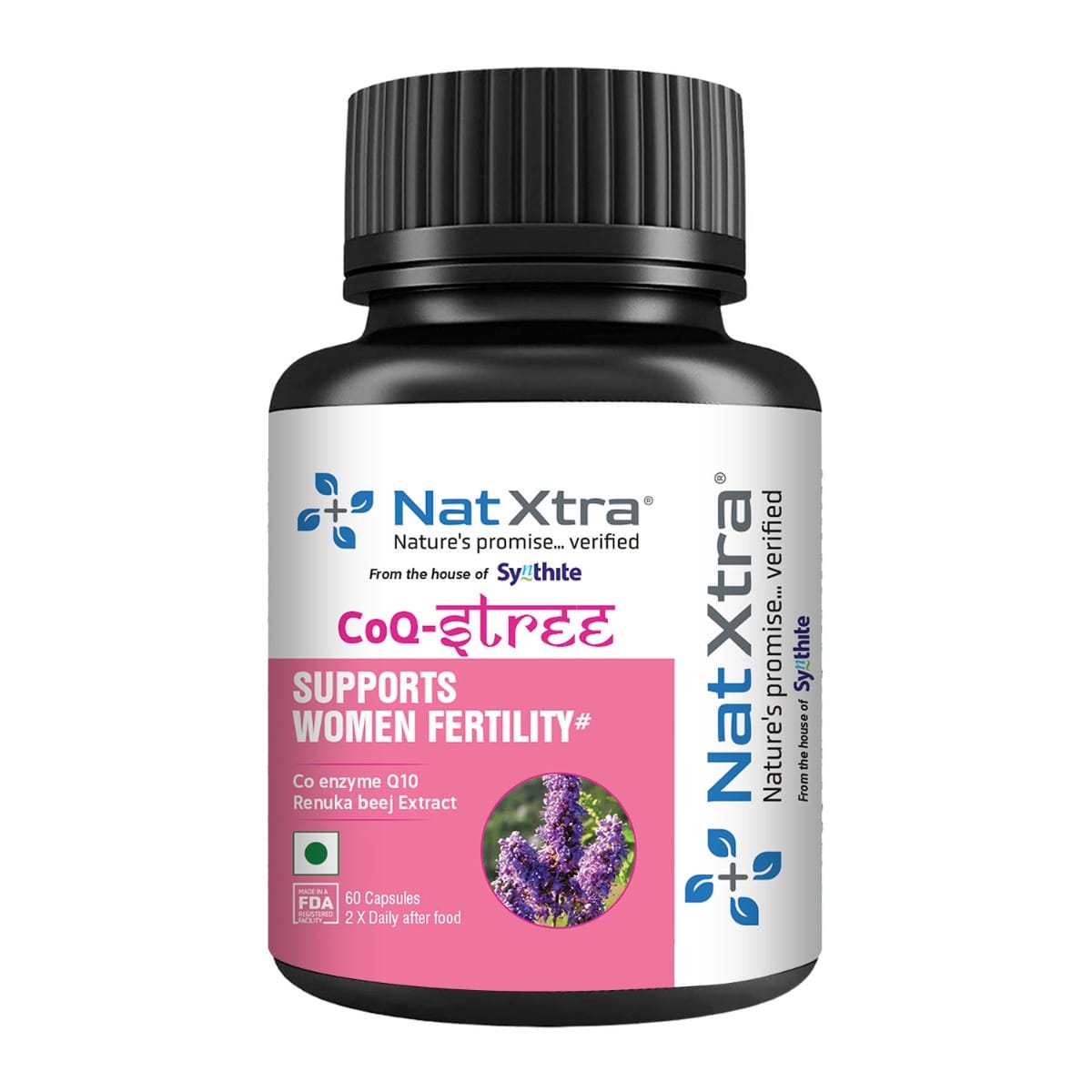 

Natxtra CoQ Stree | Fertility & Hormonal Balance for Women | Coenzyme Q10 & Natural Ingredients to Support Reproductive Health, Tackle PCOD & Promo...