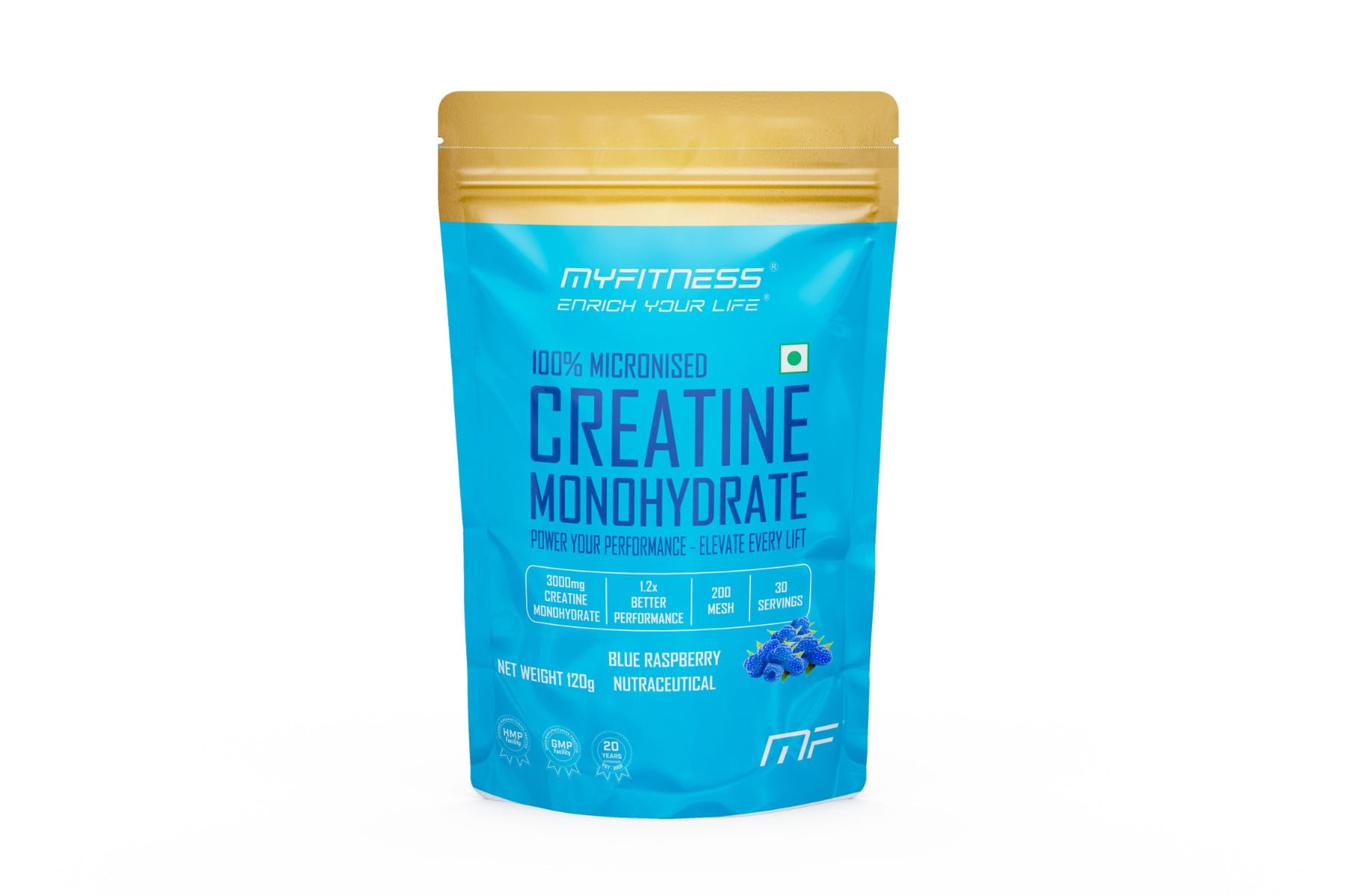 MYFITNESS 100% MICRONIZED CREATINE MONOHYDRATE| 30 SERVINGS | 120g |WITH ADDED ELECTROLYTES