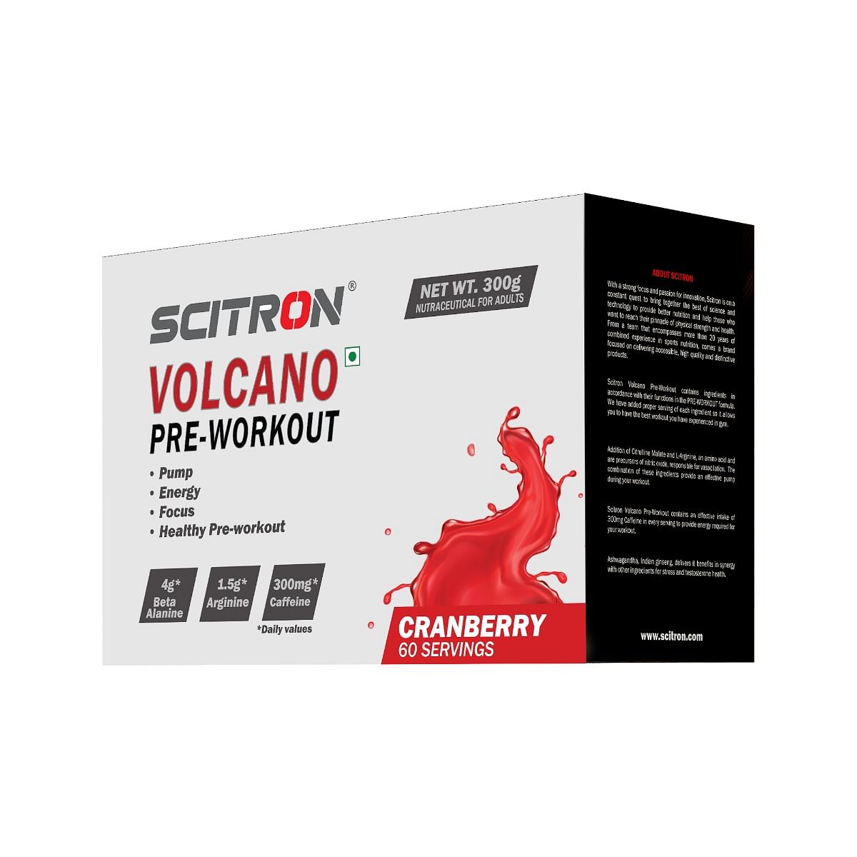 

Scitron Volcano Preworkout Cranberry 300g