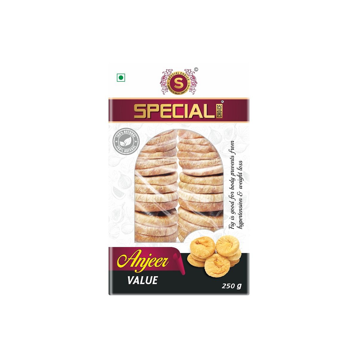 

Special Choice Anjeer (Dry Figs) Value Vacuum Pack 250g x 1