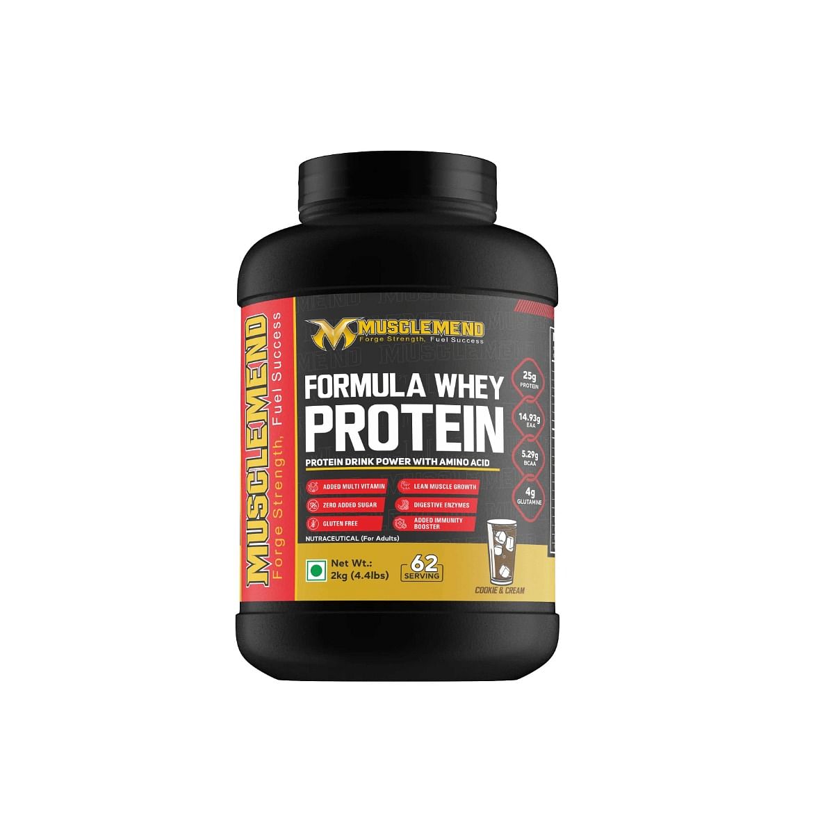 

MUSCLEMEND FORMULA WHEY PROTEIN | High Protein Powder (Cookies & Cream) 2kg