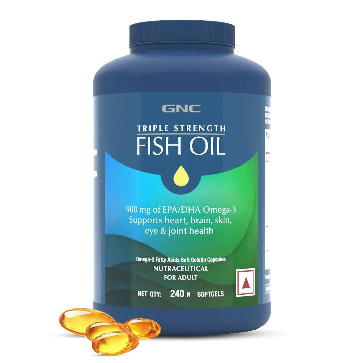 GNC Triple Strength Fish Oil Omega 3 Capsules for Men & Women