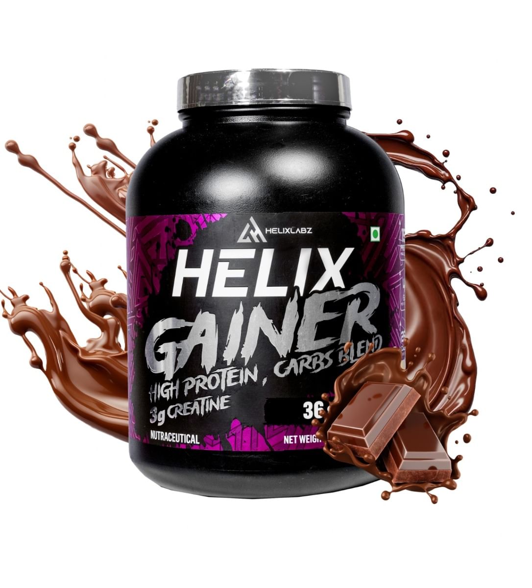 

Helixlabz Mass Gainer with Protein & Carb Blend for Muscle Growth |No bloating No heaviness Easy to Digest | Rich Chocolate | 2.7 Kg