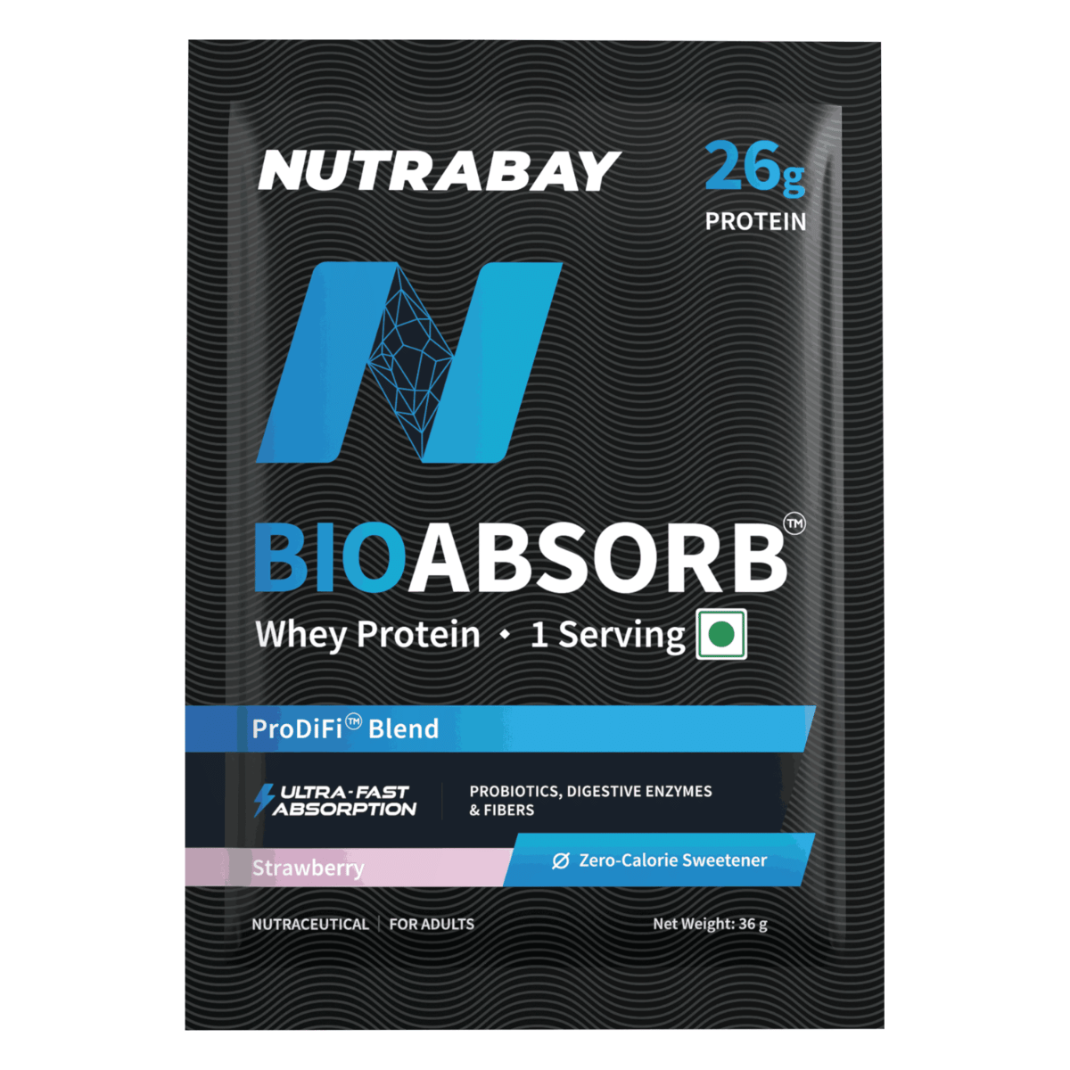 

Nutrabay BioAbsorb™ Whey Protein Powder - 36gm, Strawberry