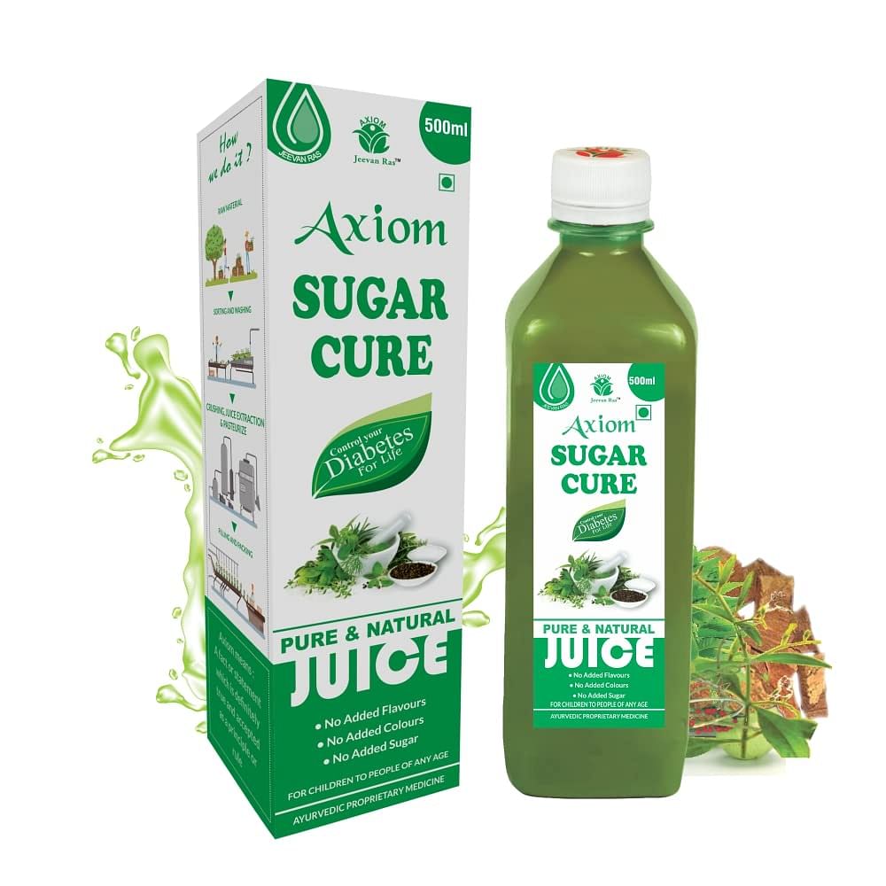 

Axiom Sugar Cure Juice|Helpful In Diabetes|Manage Blood Sugar Levels|Enriched With Amla,Neem & Kalmegh - 500ml