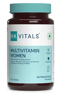 HealthKart HK Vitals Multivitamin for Women, With Zinc, Vitamin C, Vitamin D, Multiminerals & Ginseng Extract, Boosts Energy, Stamina & Skin Health