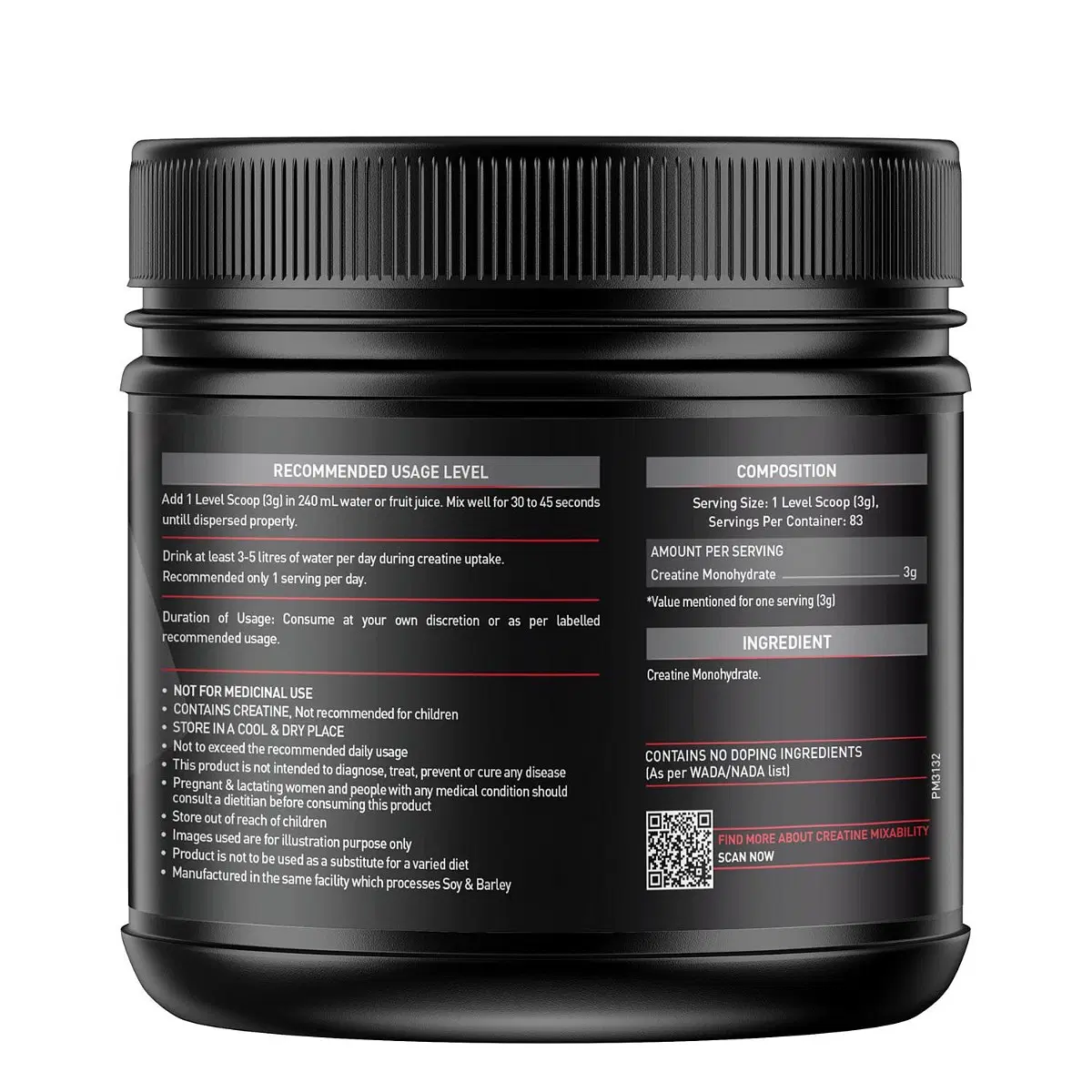 MuscleBlaze MB Creatine Monohydrate, India's Only Labdoor USA Certified  Creatine (Unflavoured, 250 G Lb, 83 Servings)