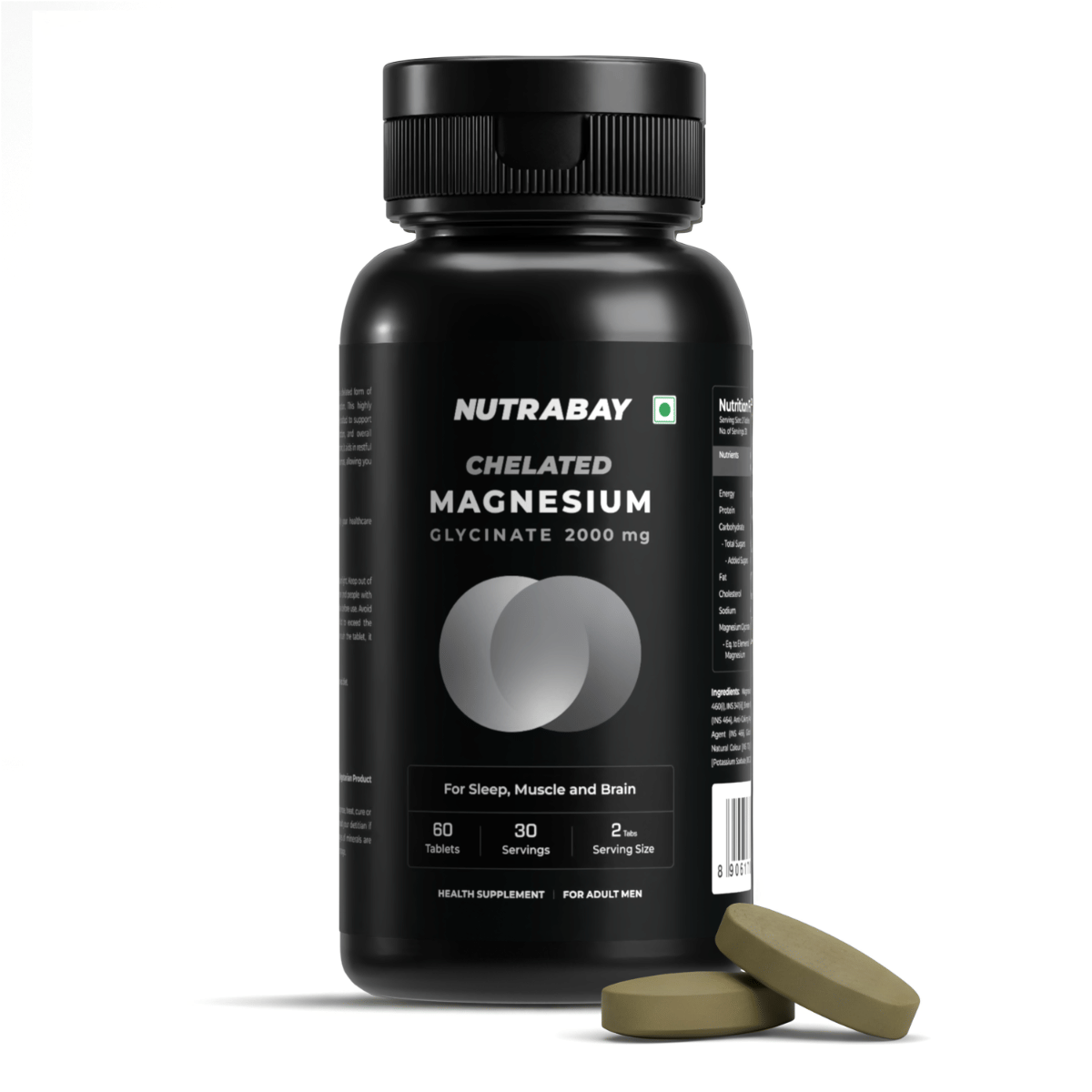 muscleblaze mb Nutrabay Magnesium Glycinate 2000mg Per Serving | High Absorbing Chelated Form For Deep Sleep, Muscle Soreness & Brain Function | For Men & Women-picture-16