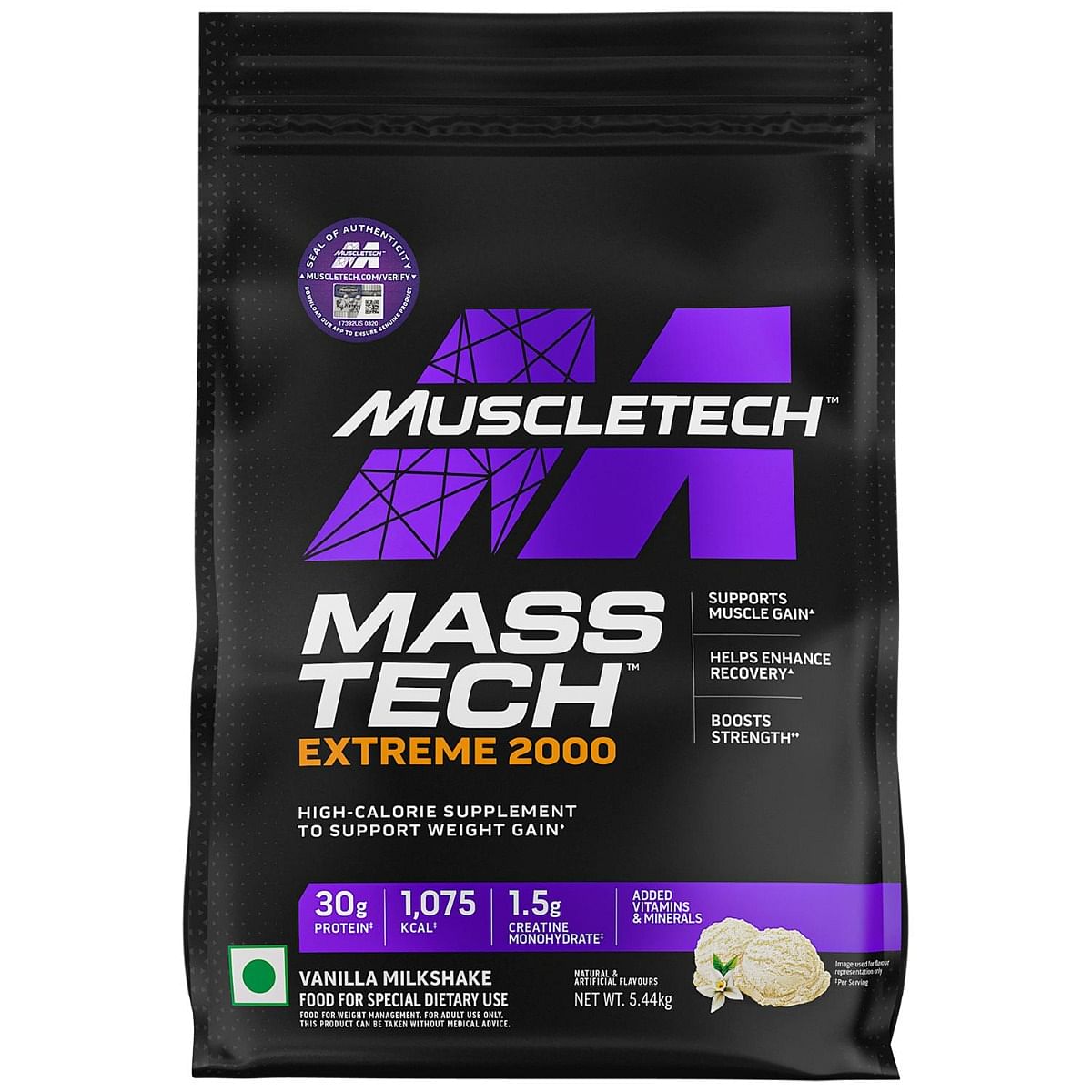 

Muscletech Mass-Tech Extreme 2000 Vanilla Milkshake 5.44Kg