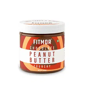 FITMOR Peanut Butter CHOCOLATE CRUNCHY | Healthy | High Protein | No Preservatives | Vegan | Premium Peanuts and Rich Chocolate
