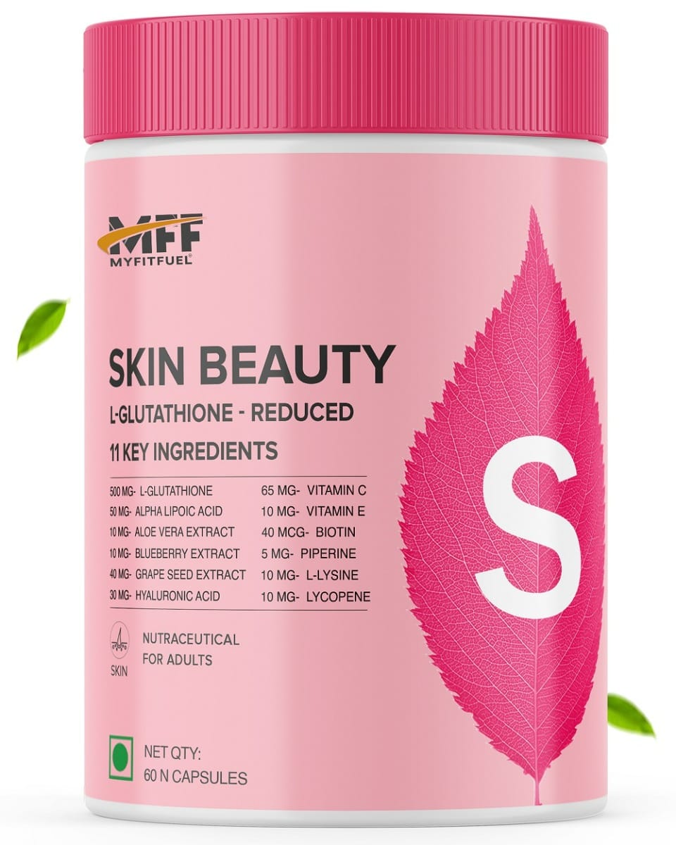 

MyFitFuel Skin Beauty Glutathione (60 Capsules) with Lycopene, Vitamin C & E, Hyaluronic Acid, Biotin &more. For Men & Women Healthy, Hydrated, Bri...