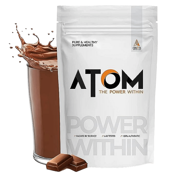 

AS-IT-IS ATOM Mass Gainer 1 Kg | Pack of 13 servings | 5:1 Carb-Protein Ratio | Powered with BCAA, L-Glutamine, Tribulus, Ashwagandha | Double Rich...