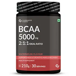 Carbamide Forte BCAA Powder - BCAA with 2:1:1 Ratio for Muscle Growth & Muscle Recovery - For Gym Goers -  210g