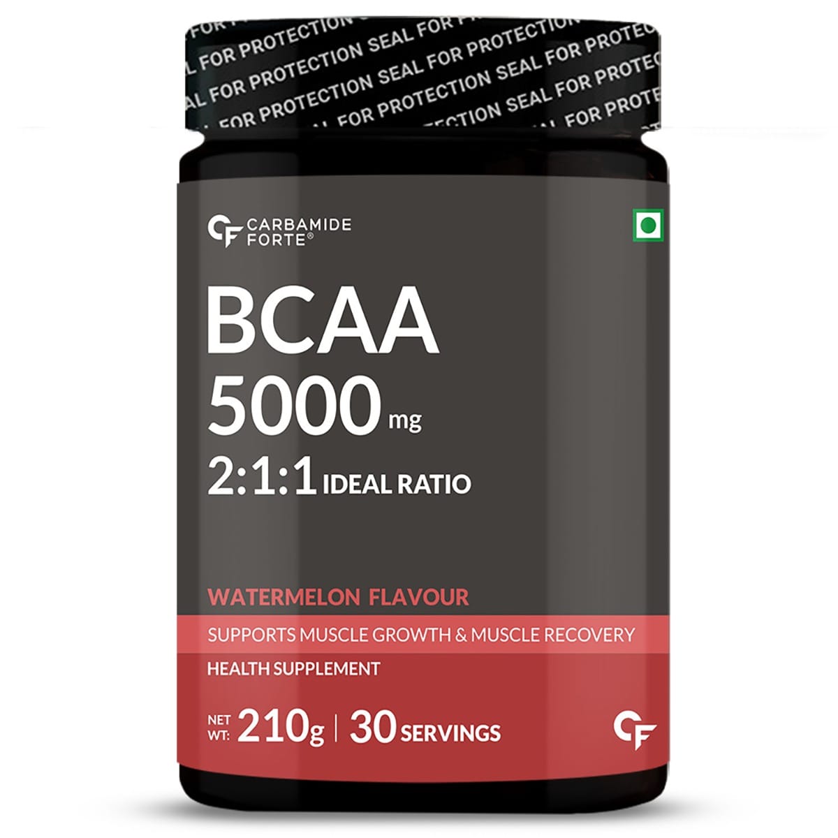 Carbamide Forte BCAA Powder - BCAA with 2:1:1 Ratio for Muscle Growth & Muscle Recovery - For Gym Goers - 210g