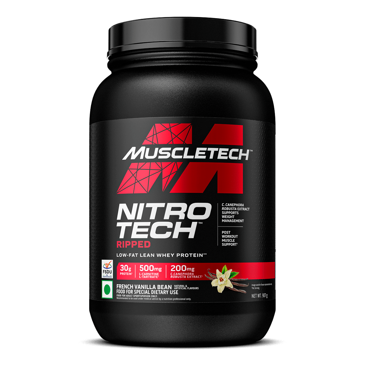 

Muscletech Nitro-Tech Ripped French Vanilla Bean 907g