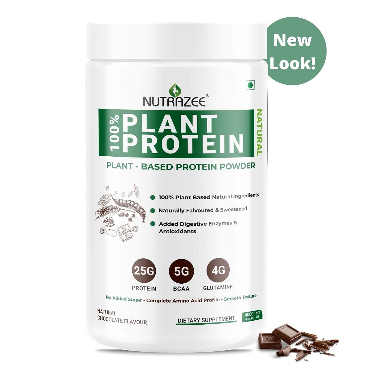 

Nutrazee 100% Plant Protein Powder Supplement Vegan (400g)