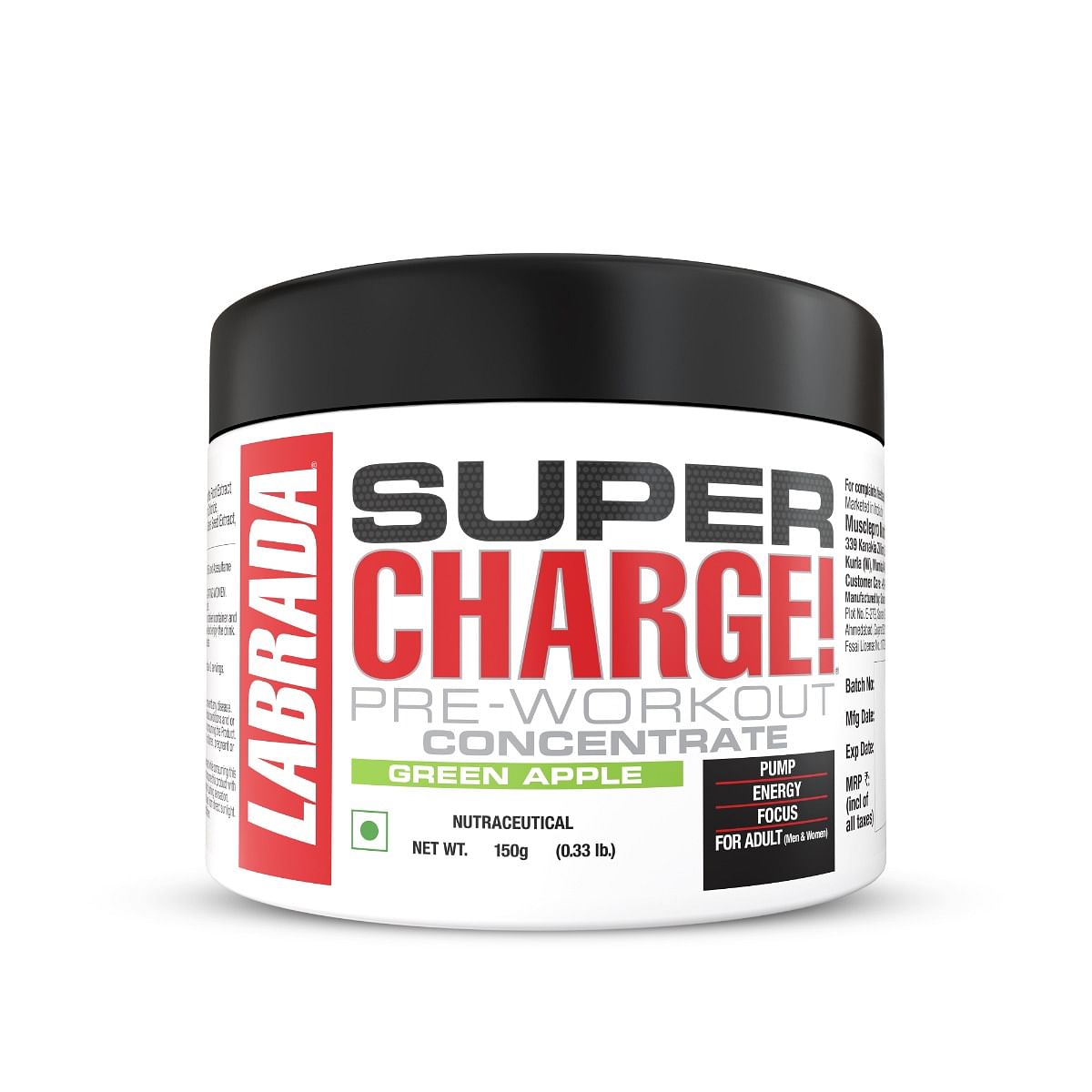 

Labrada Super Charge - 150g - Green Apple