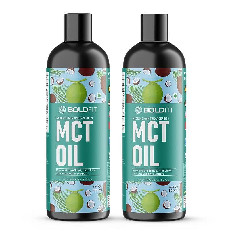 

Boldfit MCT Oil Enriched with C8 & C10 500ml, Pure and Unrefined Bulletproof MCT Oil for Skin and Weight Support Unflavored Coconut Oil Mct Improve...