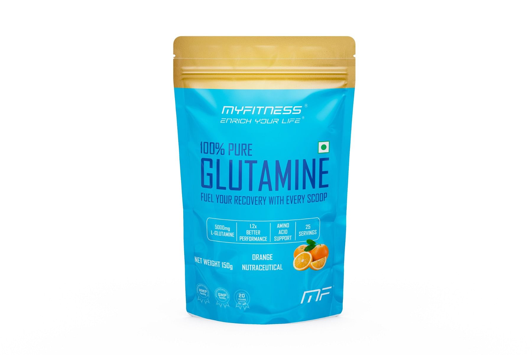 

MYFITNESS 100% PURE GLUTAMINE| 25 SERVINGS | 150g |WITH ADDED ELECTROLYTES | ORANGE