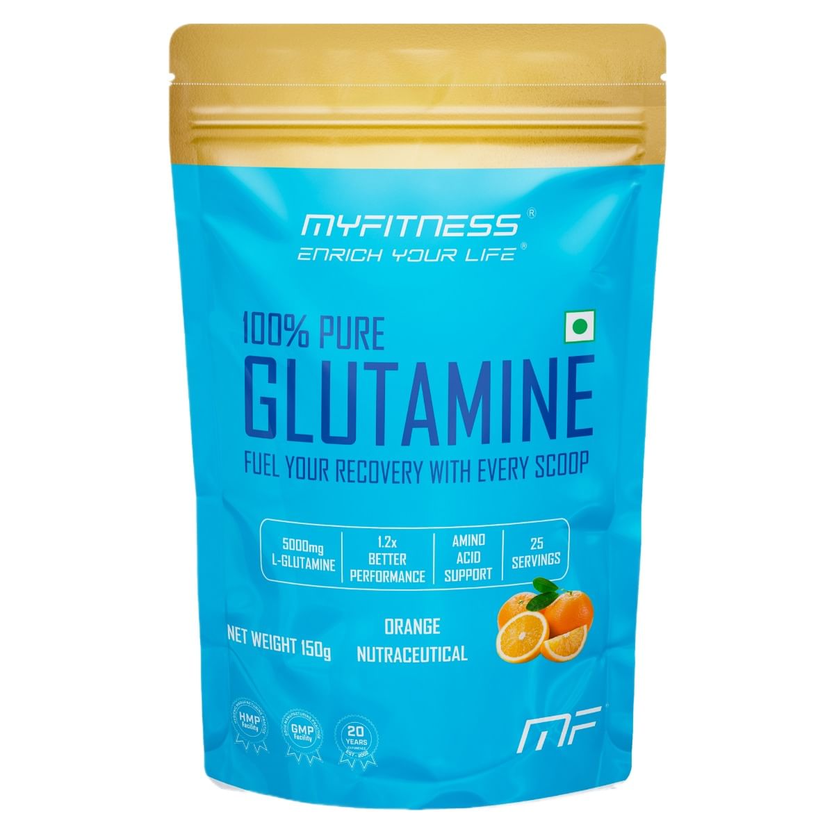 

MYFITNESS 100% PURE GLUTAMINE| 25 SERVINGS | 150g |WITH ADDED ELECTROLYTES | ORANGE
