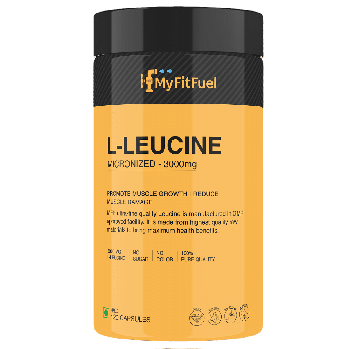 

MyFitFuel L-Leucine (3000mg) 120 Capsules