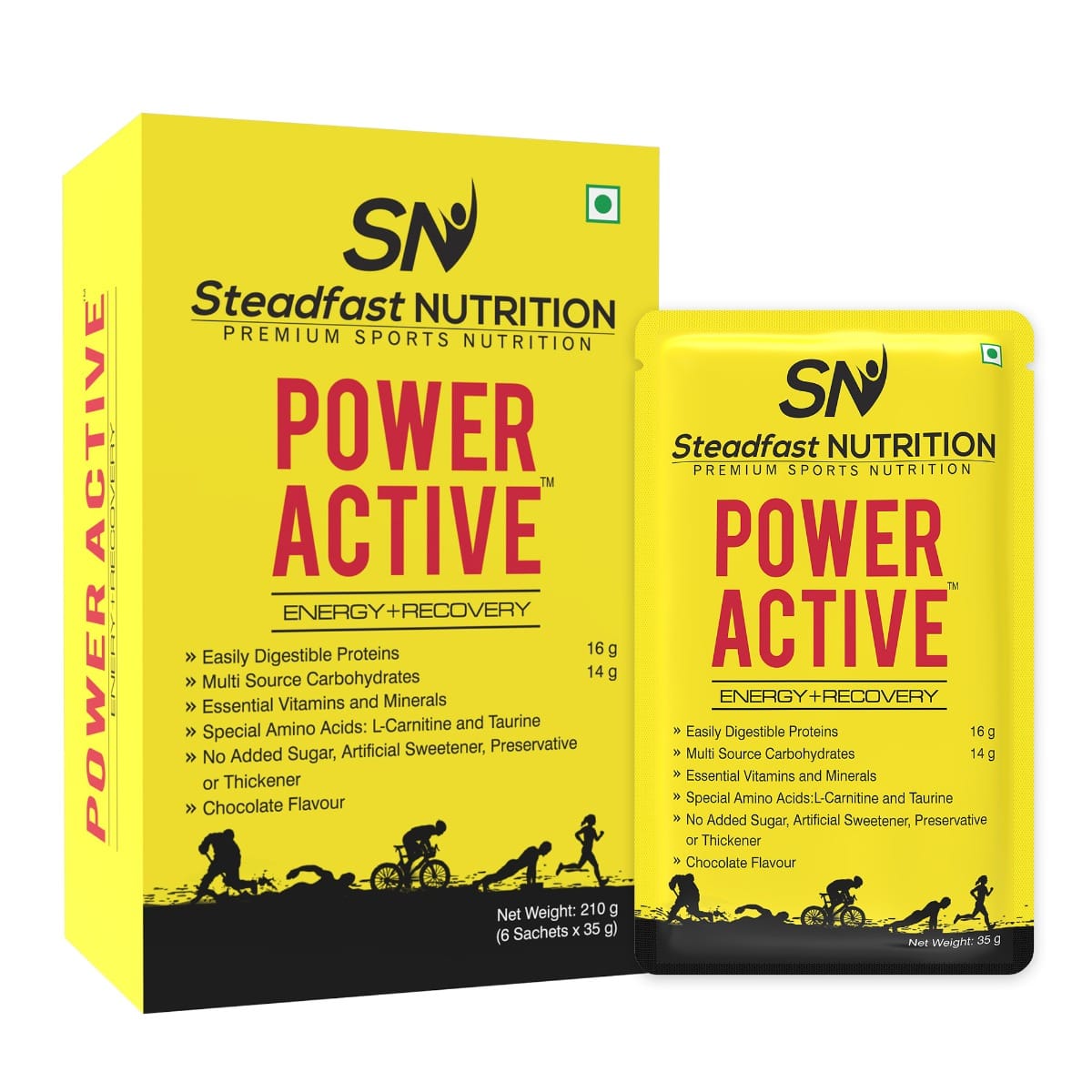 Steadfast Nutrition Power Active | Whey Protein Concentrate For Men, Beginners & MuscleGrowth | Essential Vitamins & Minerals | 35g per Sachet | Chocolate Flavour-image-35