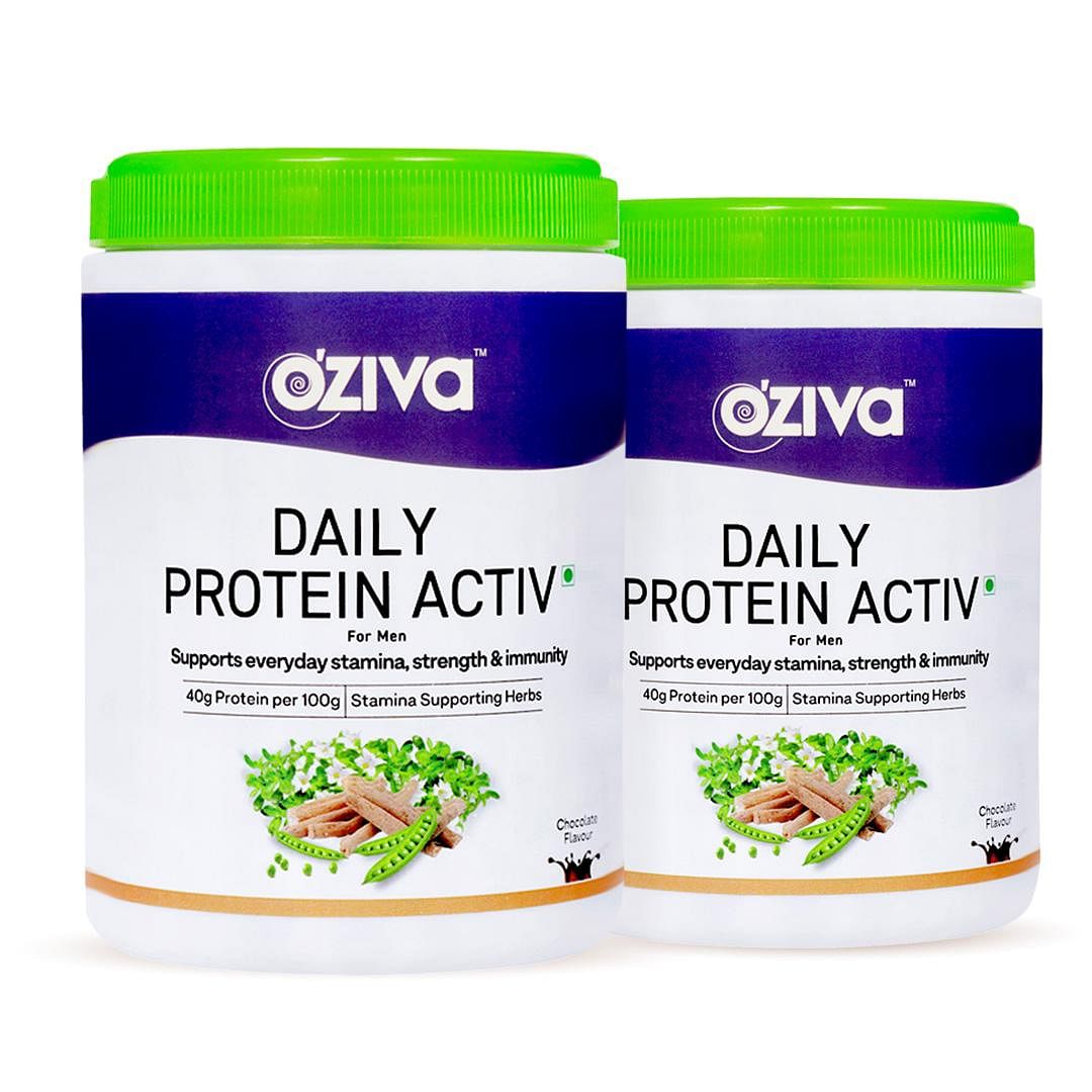 

OZiva Daily Protein Activ for Men for Muscular Health & Stamina with Probiotics, 600g, Chocolate