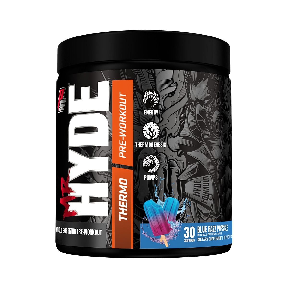 

Prosupps HYDE Thermo Pre - Workout [30 Servings, Blue Razz Popsicle]