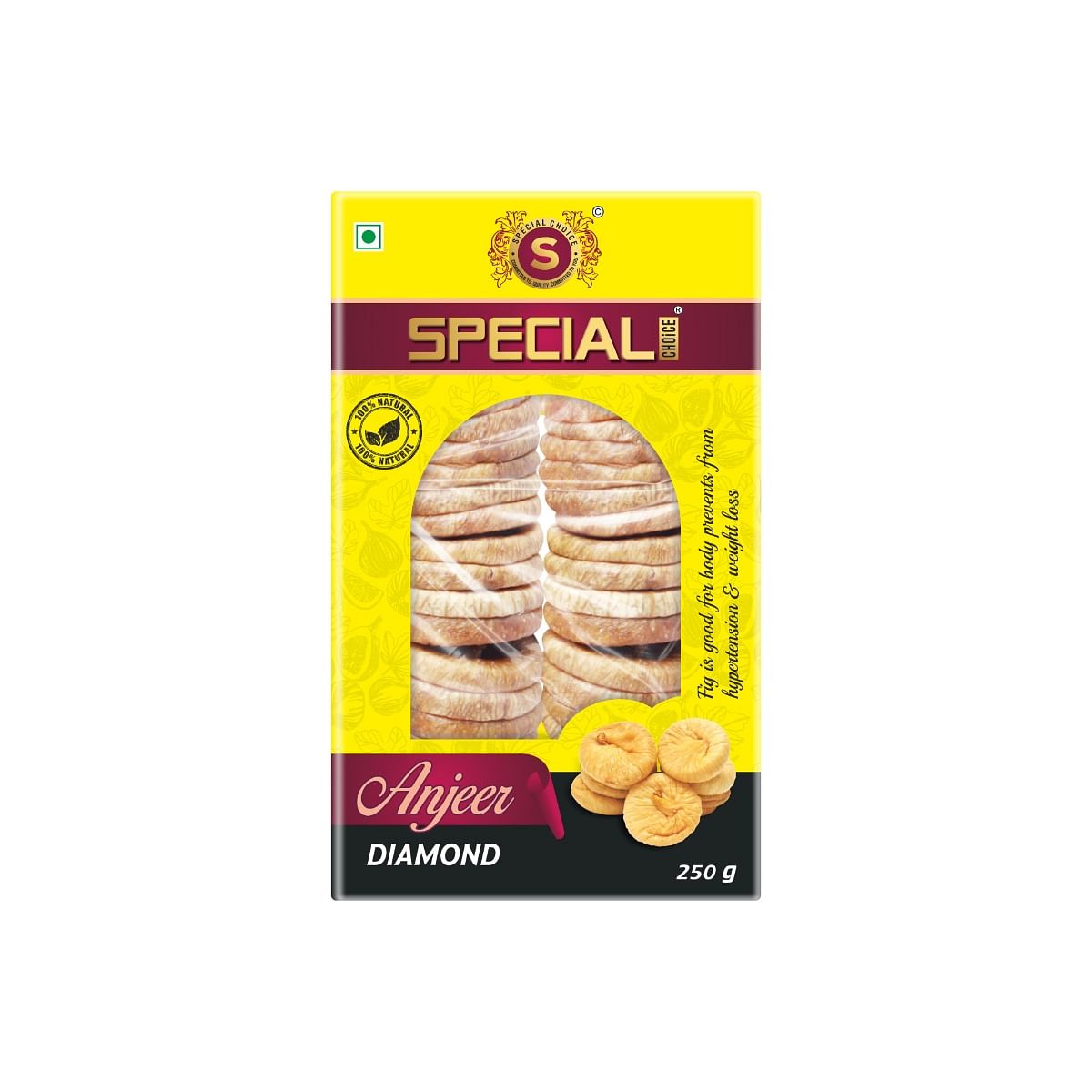 

Special Choice Anjeer (Dry Figs) Diamond Vacuum Pack 250g x 3