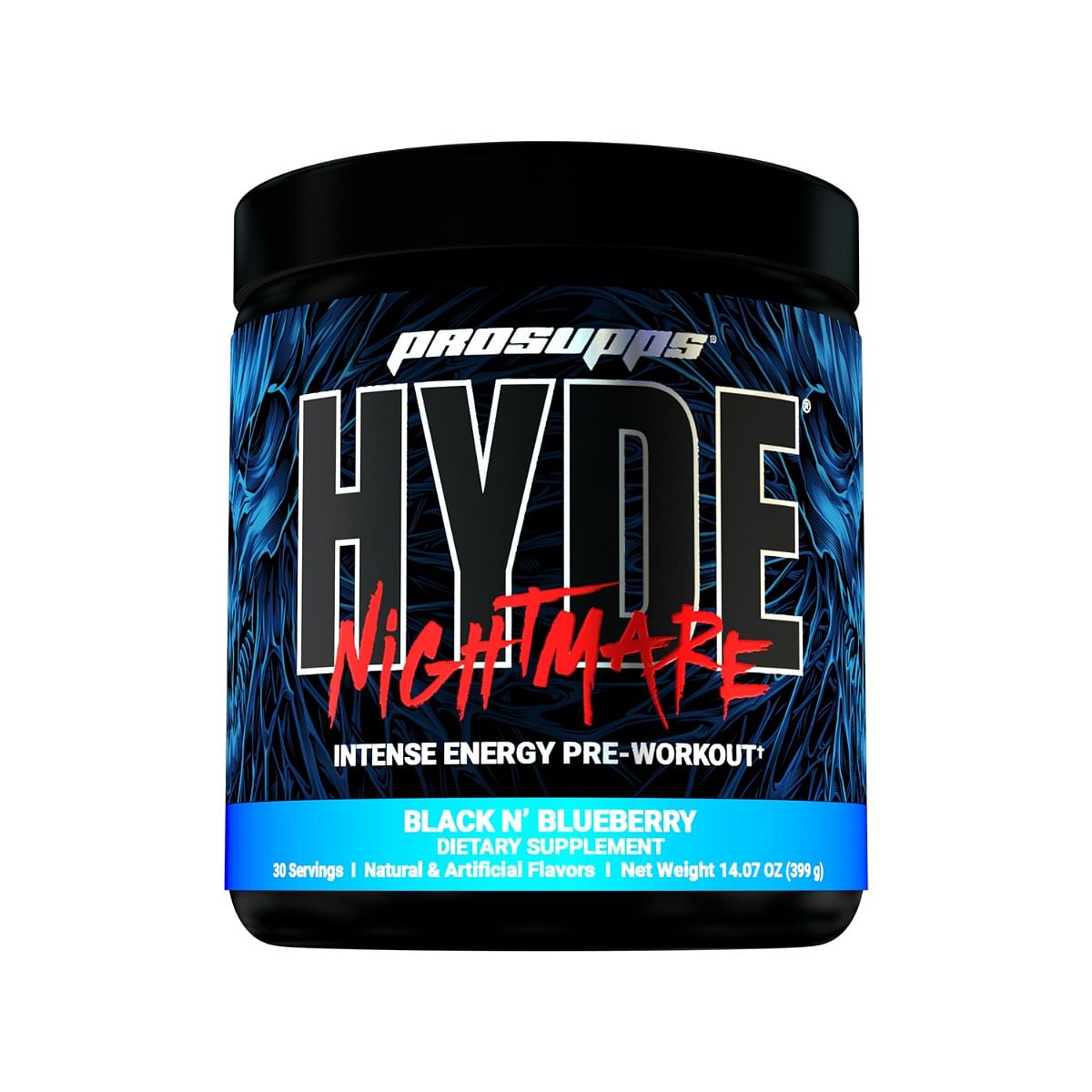 

Prosupps HYDE Nightmare Intense Energy Pre - Workout [30 Servings, Black N' Blueberry]