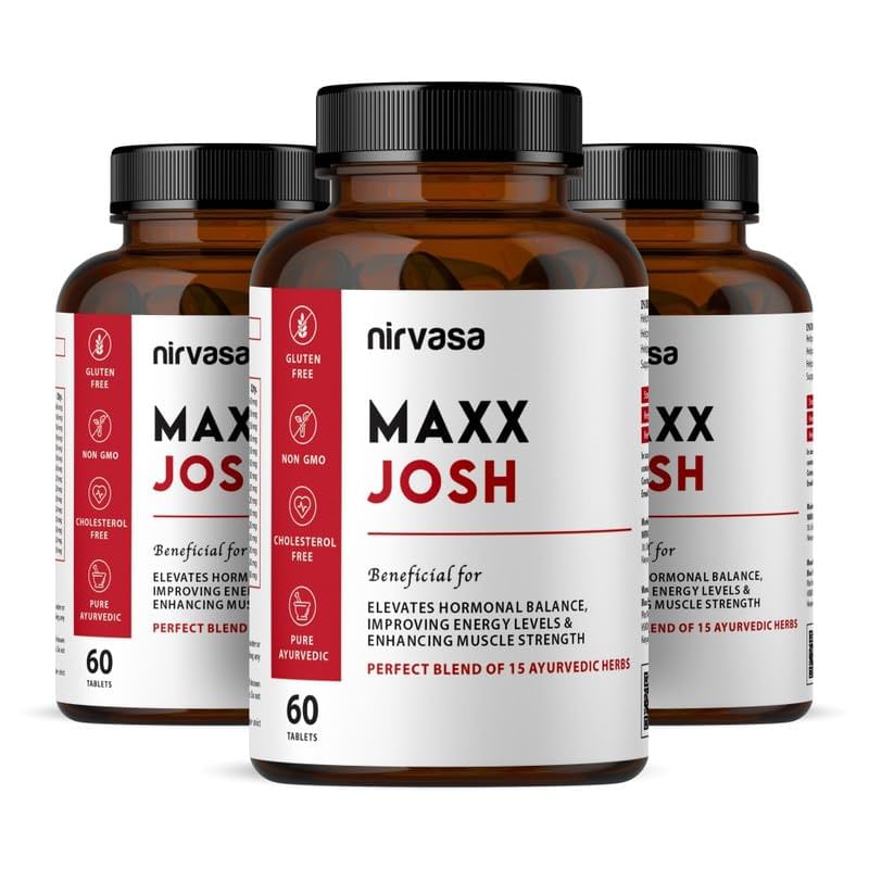 

Nirvasa Maxx Josh Testosterone Supplement Tablets 60 Tab x 3