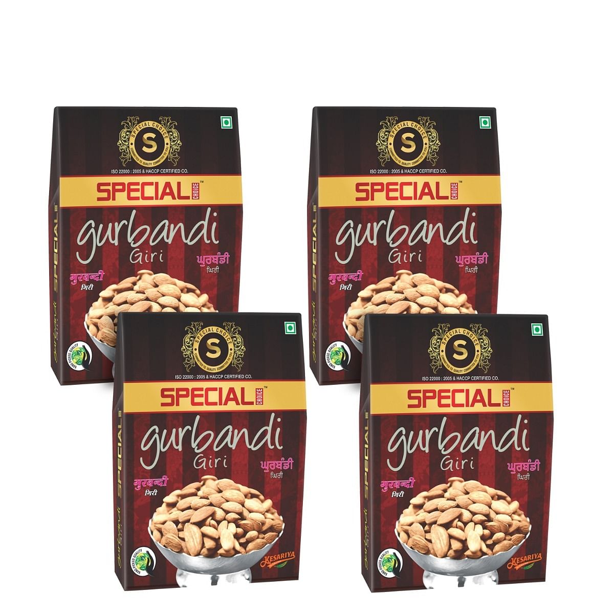 

Special Choice Gurbandi Giri (Almond Kernels) Kesariya Vacuum Pack 250g x 4