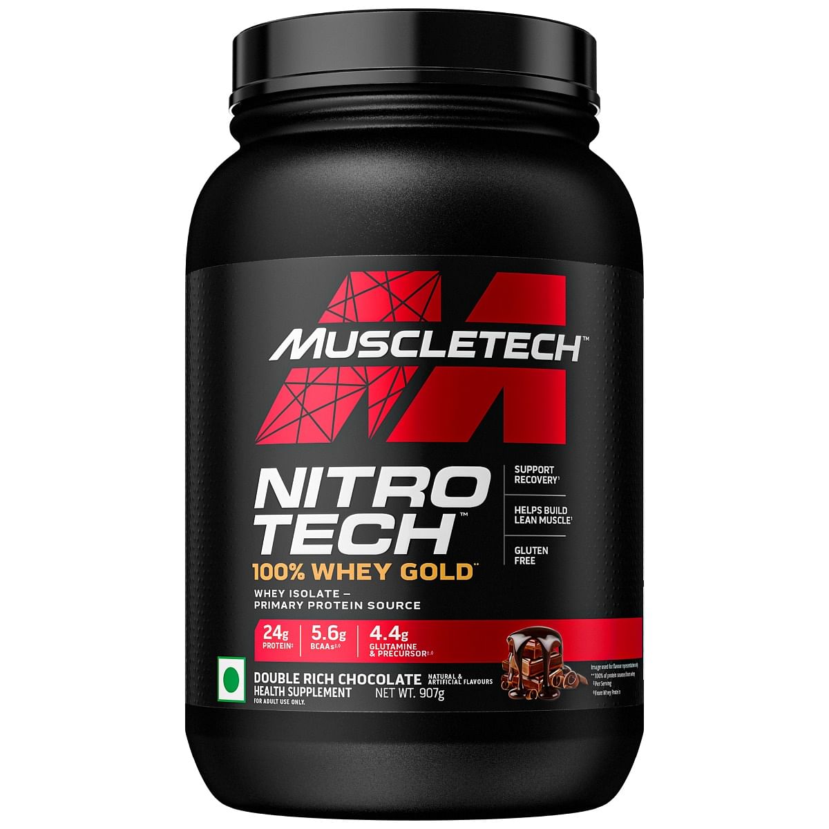 

Muscletech Nitrotech 100% Whey Gold 907g Double Rich Chocolate