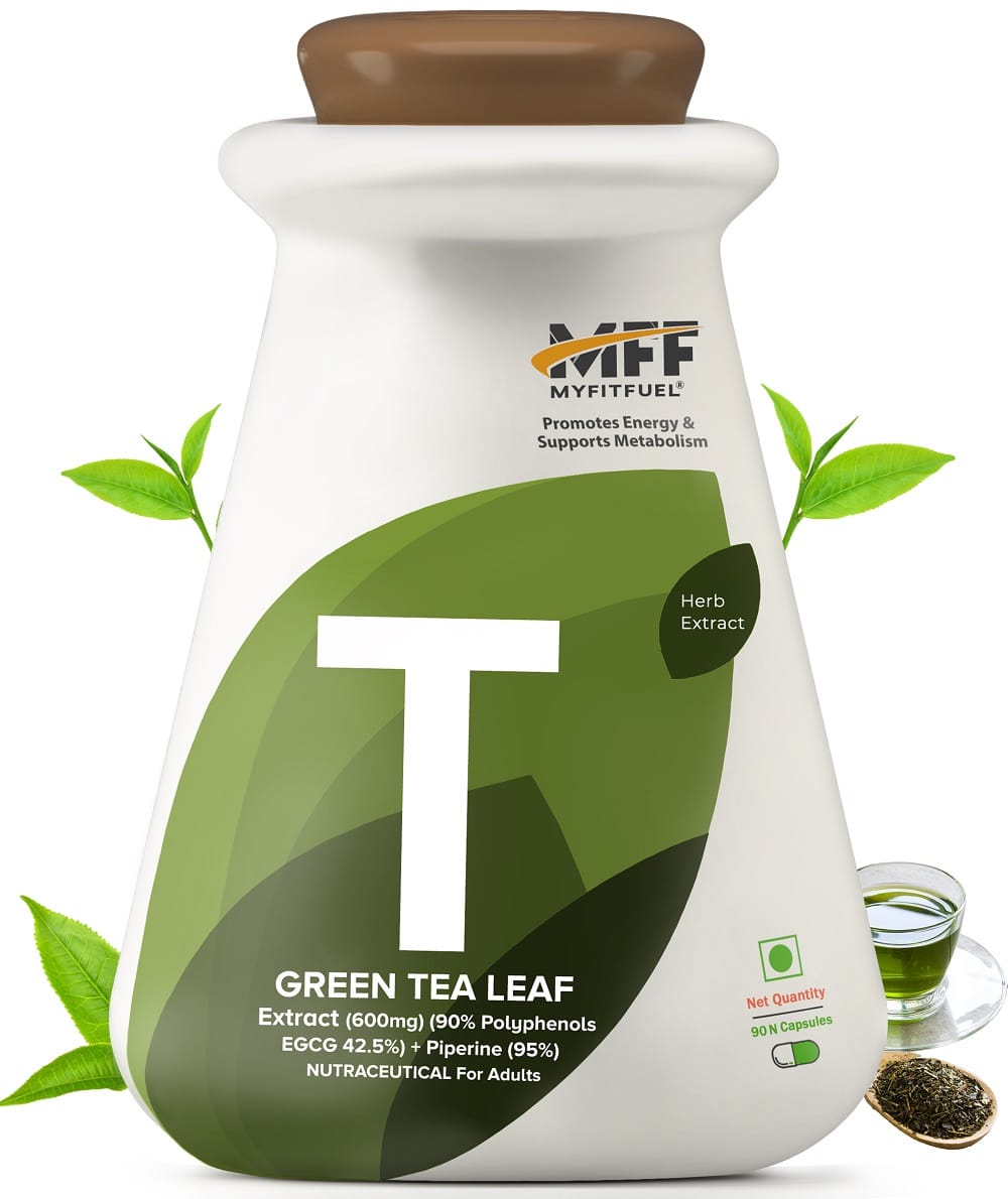 

MyFitFuel Green Tea Extract (90% Polyphenols, 42.5% EGCG) with Piperine 95%, (600mg), 90 Capsules