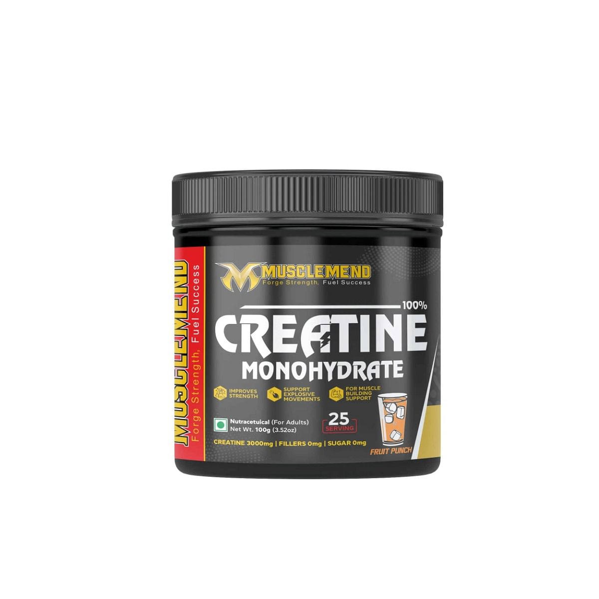 

MUSCLEMEND 100% Creatine Monohydrate Powder (Fruit Punch) 100g