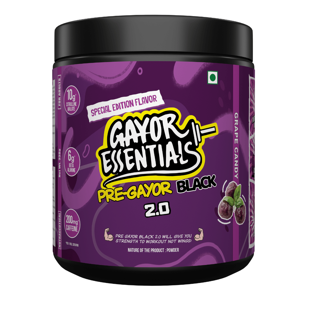 

Gayor Essentials Pre Gayor Black 2.0 Optimally Dosed Advanced Pre Workout 10 g Citrulline Malate 6 g Beta Alanine 200 mg Caffeine L-Theanine Energy...