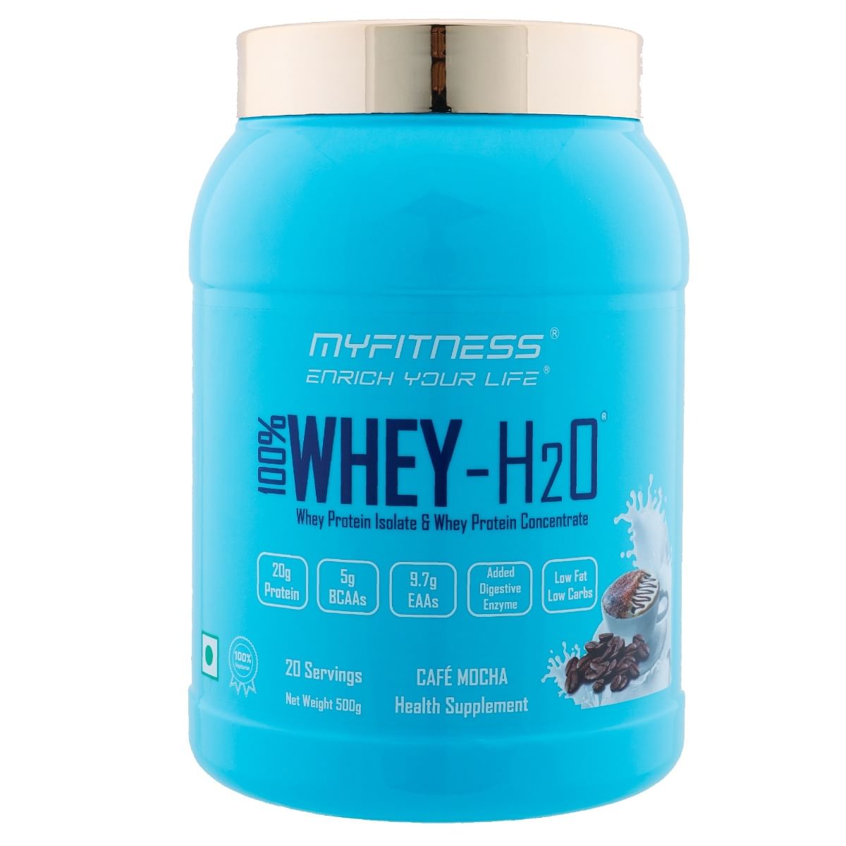 

MYFITNESS ® 100% WHEY-H2O 20 Servings |Whey Protein Powder| Whey Protein Isolate First Source Whey Protein Concentrate Second Source|80% Protein Pe...