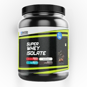 Getmymettle Super Whey Isolate with Whey Peptides, 25g Protein, 0g Sugar, 6.4g BCAA, 4g Glutamine, No Preservatives Chocolate