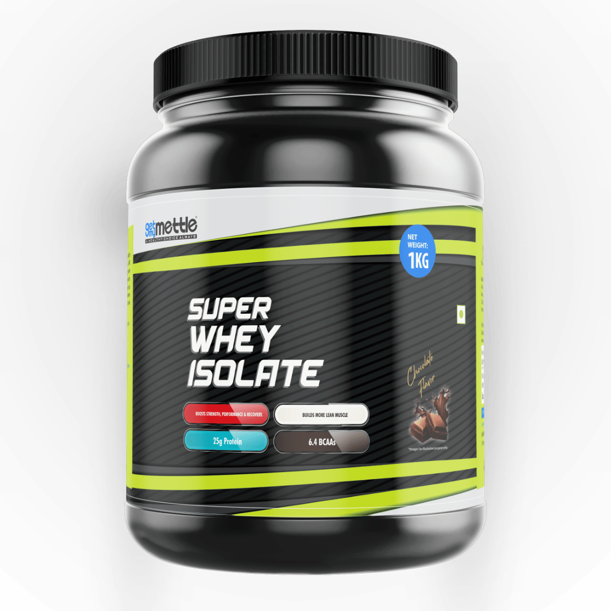 Getmymettle Super Whey Isolate with Whey Peptides, 25g Protein, 0g