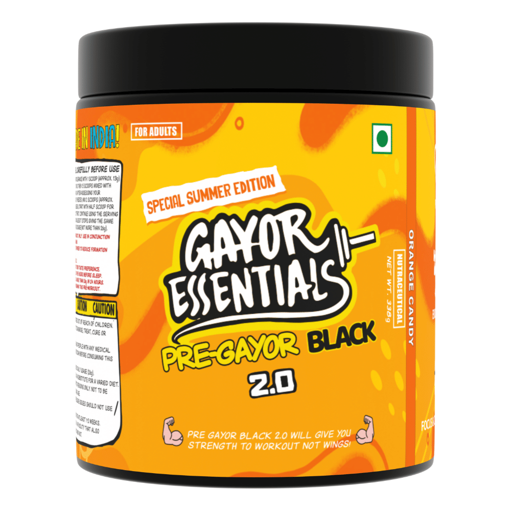 

Gayor Essentials Pre Gayor Black 2.0 Optimally Dosed Advanced Pre Workout 10 g Citrulline Malate 6 g Beta Alanine 300 mg Caffeine L-Theanine Energy...