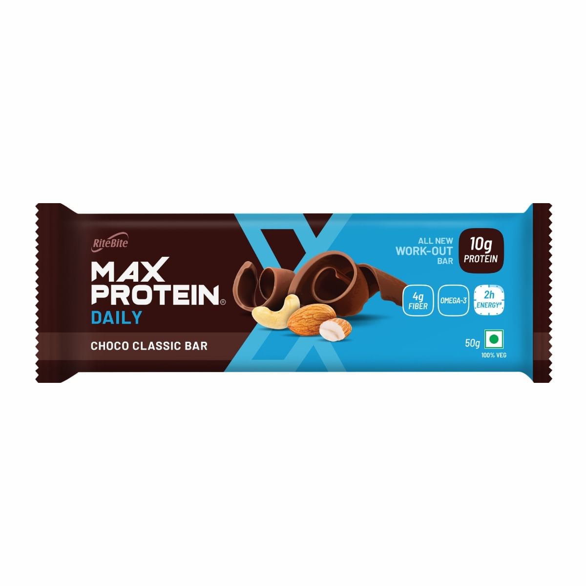 

RiteBite Max Protein Daily Choco Classic 10g Protein Bar - 50g