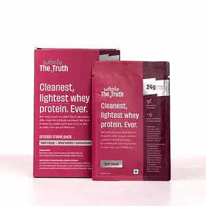 The Whole Truth Whey Protein Isolate+Concentrate | Pack of 6 | 24g Protein/Sachet 6.6g BCAA | 100% Authentic & No Adulteration | Clean, Light & Easy to Digest | Sample & Travel Pack