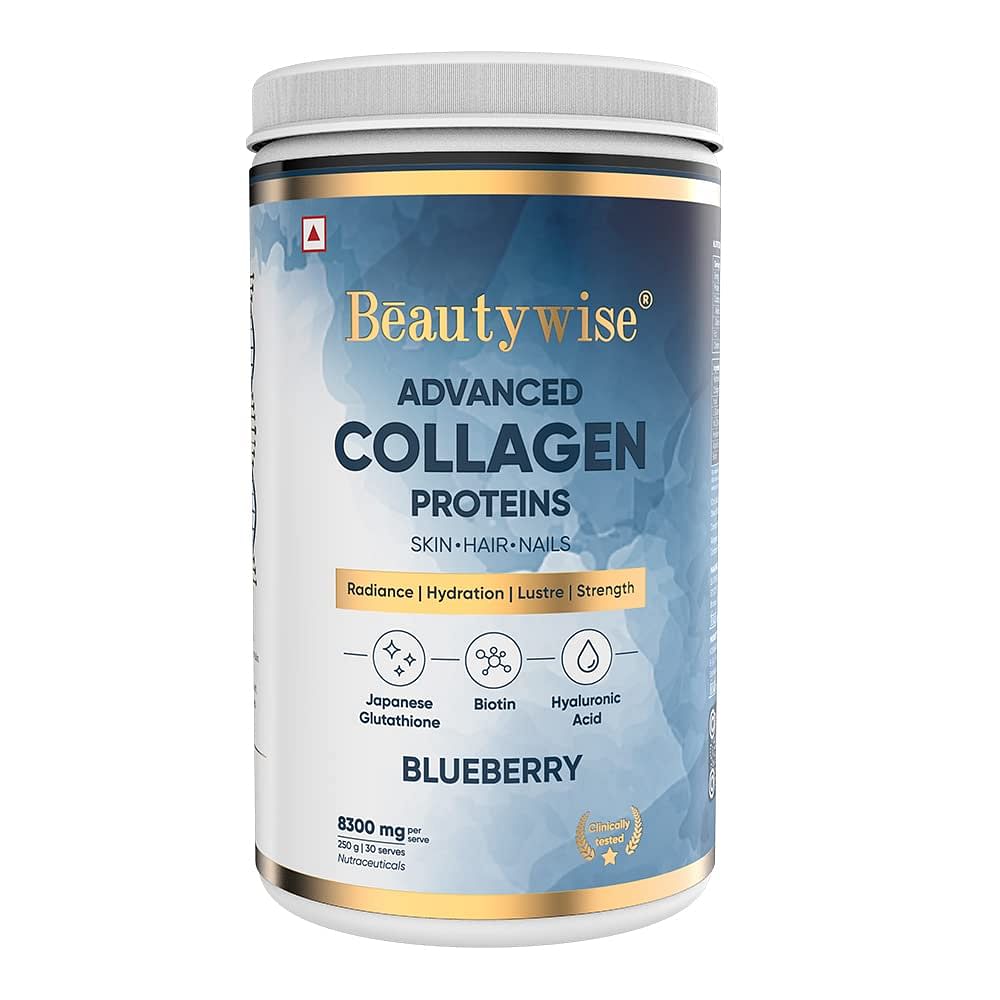 

Beautywise anti-aging Collagen with Glutathione- HA & Biotin - (Blueberry) - (250gm)