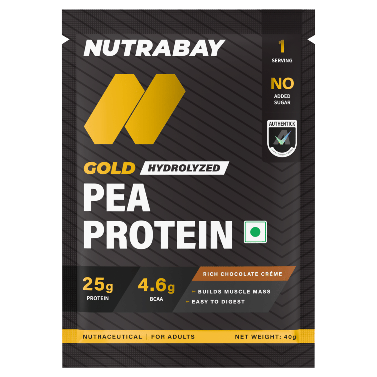 

Nutrabay Gold Pea Protein Powder | 25g Pea Protein, 4.6g BCAA, 5g Soluble Fiber, Healthy Fats | Rich Chocolate Cerme Flavour | Faster Recovery & Sm...