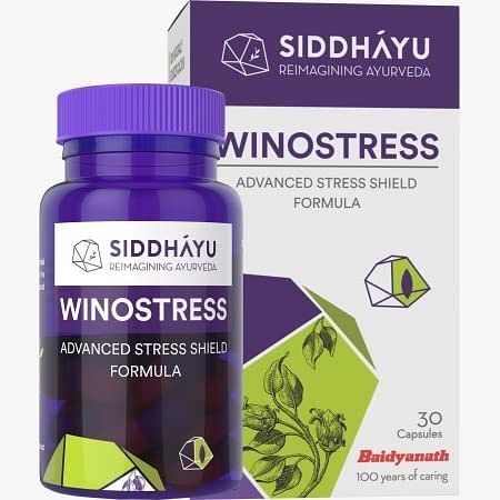 

Siddhayu Winostress (From the house of Baidyanath) | Herbal Stress Support Tablets - 30 Capsules