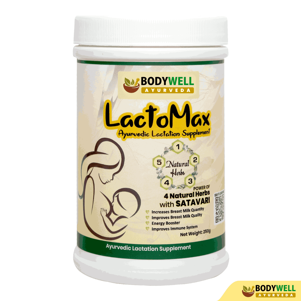 BODYWELL Lactomax | Lactation Supplement | Improves Breast Milk Quality | Increases Breast Milk Quantity | Shatavari with 4 natural herbs