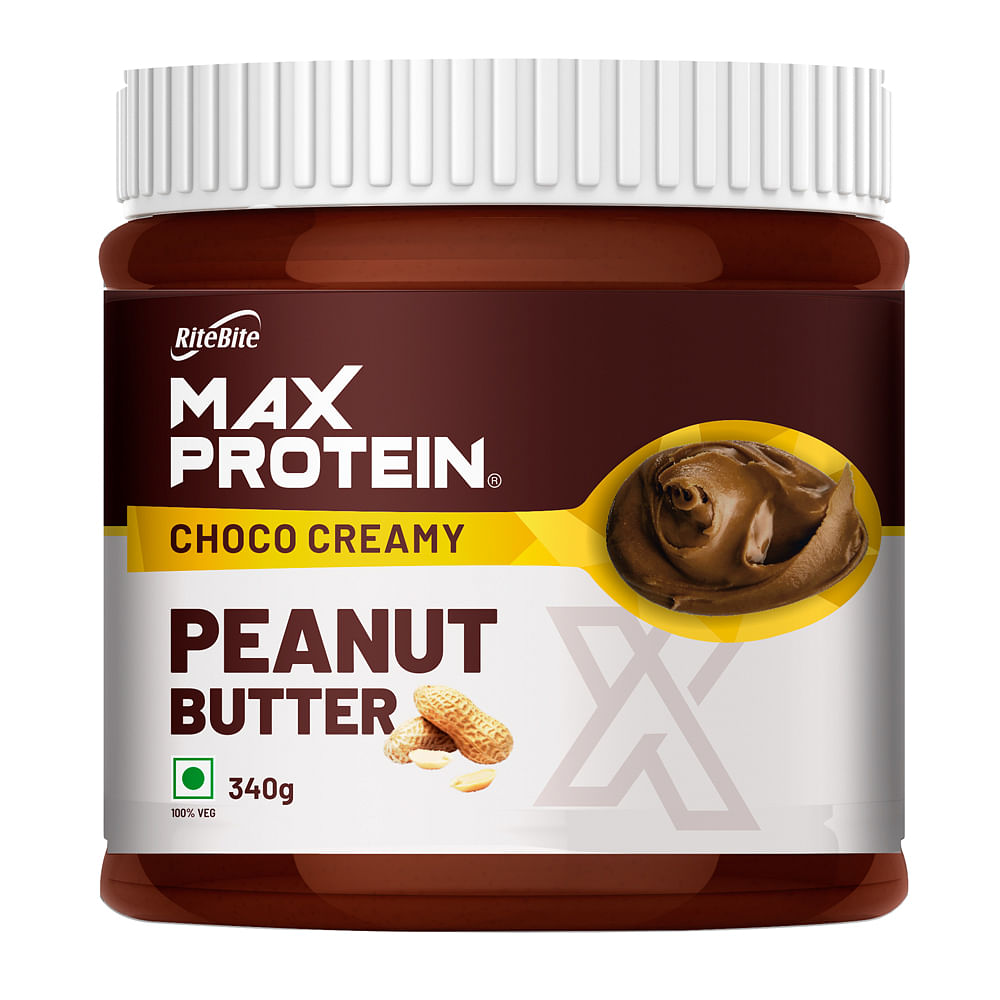 

RiteBite Max Protein Peanut Butter Spread Choco Creamy (Pack of 1), 340 g