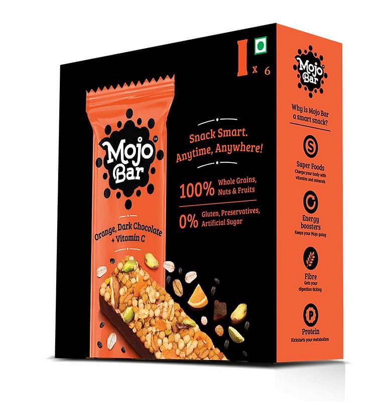 

Mojo Bar Choco Almond & Orange Dark Chocolate Snack Bar, 32 Gm (Combo of 12)