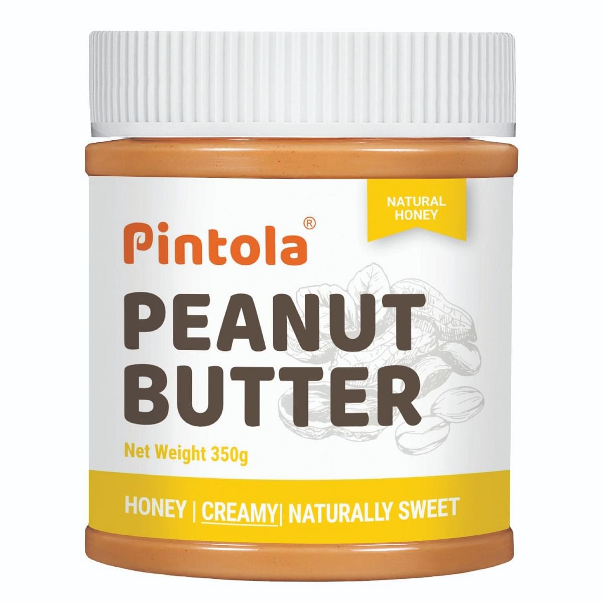 

Pintola All Natural Honey Peanut Butter Made With Real Peanut & Honey| Naturally Gluten-Free, Zero Added Sugar| Natural Sweet, Creamy, 350g