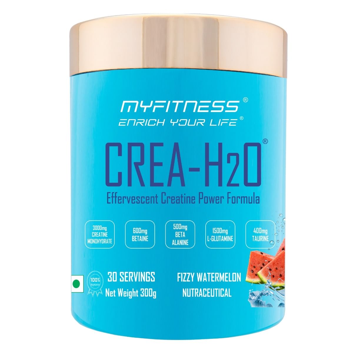 

MYFITNESS ® CREA-H2O Creatine Monohydrate 30 Servings| 3000mg Creatine Monohydrate|600mg Betaine|500mg Beta Alanine|500mg L-Glutamine|600mg Electr...
